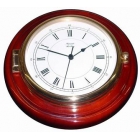 Hanseatic Quartz Clock with Shutter on Mahogany (210mm Ø)